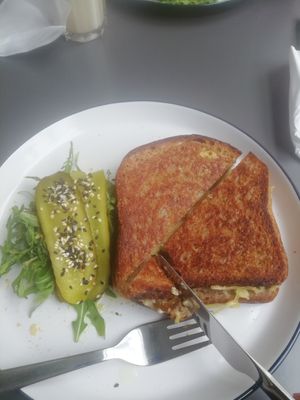 Jalapeño vegan cheese toastie at Temperance in Halifax