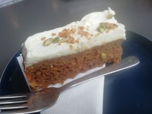 Vegan carrot cake at Temperance in Halifax