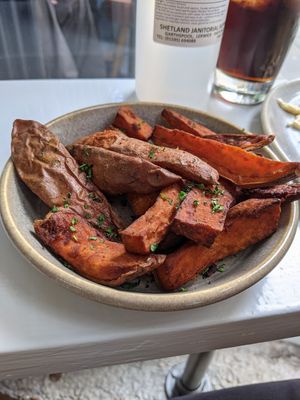 Sweet tattie wedges at The Dowry in Lerwick