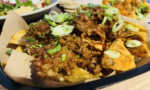 BBQ Pulled Mushroom Nachos  at The Dowry in Lerwick