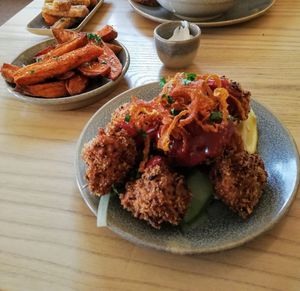 Cauliflower Buffalo Wings & Sweet Potato Fries! at The Dowry in Lerwick