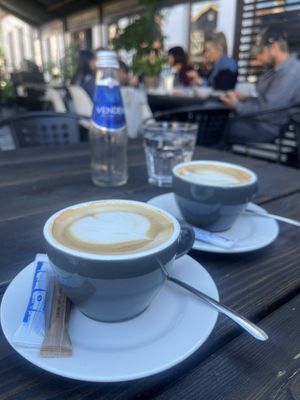 Vegan coffeee  at Goldingen Room in Kuldiga