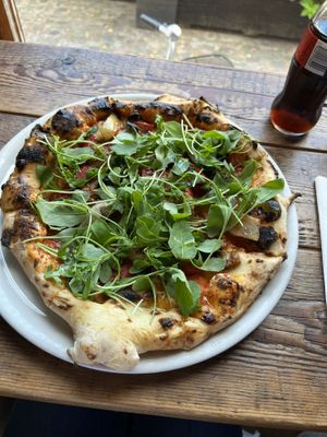 Pizza Vegetarino without cheesee  at Goldingen Room in Kuldiga