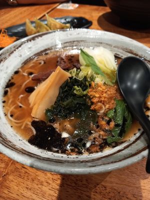 Ramen with black garlic at Maki & Ramen - W Richmond St in Edinburgh