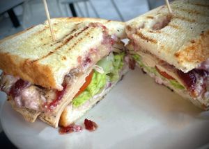 What an incredible way to be thankful, Turk'y Cranwich.   at Veggie Grill by Next Level in Burbank