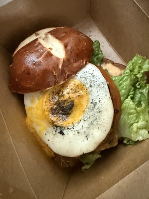 Yo Egg Burger  at Veggie Grill by Next Level in Burbank