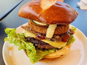 Maverick burger✨delicious!  at Next Level Veggie Grill in Burbank