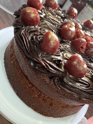 Black Forest Cake - vegan and gluten free. at The Garden Kitchen in Bewdley