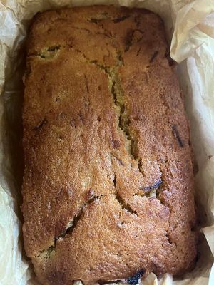 Rhubarb and Ginger Loaf Cake - vegan and gluten free. at The Garden Kitchen in Bewdley
