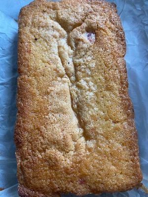 Cherry Loaf Tin Cake - vegan and gluten free. at The Garden Kitchen in Bewdley