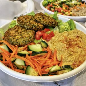 Protein falafel bowl at Conscious Meals in Sedona