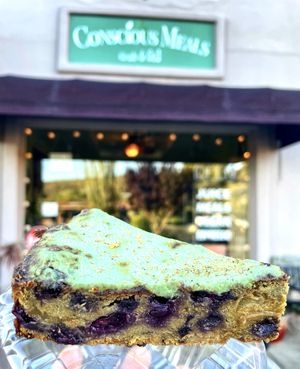 Pear-berry basil tart at Conscious Meals in Sedona