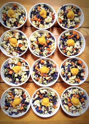 Quinoa pilaf with roasted veggies & mango chutney  at Conscious Meals in Sedona