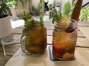 Homemade lemonade  at Plaer Natural in Mallorca