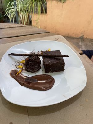 Chocolate and avocado cake  at Plaer Natural in Mallorca