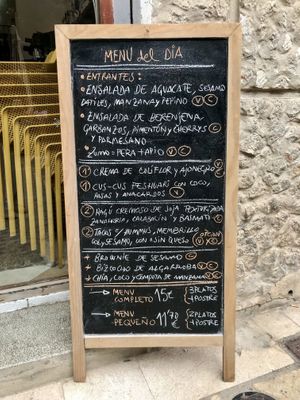 Menú del día at Plaer Natural in Mallorca