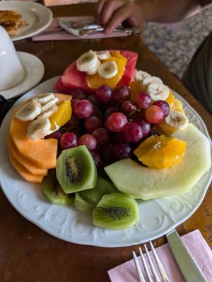 Fruit plate at Madonna Inn in San Luis Obispo