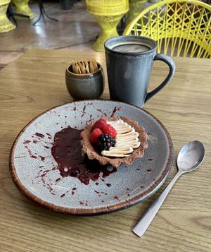 Tarta Choco Thai with coffee  at Plantasia in Mexico City