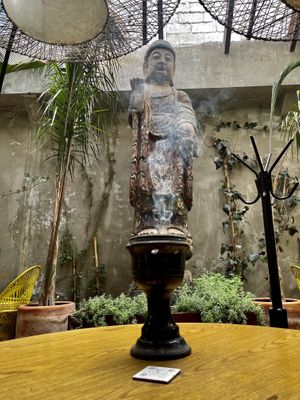 Offering incense  at Plantasia in Mexico City