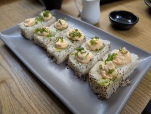 Creamy sushi at Plantasia in Mexico City