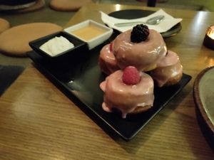 Taro donuts! at Plantasia in Mexico City