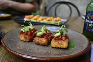 Ahi (not fish) Rice Cakes at Plantasia in Mexico City