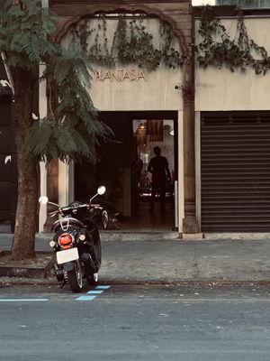 The entrance of the restaurant at Plantasia in Mexico City