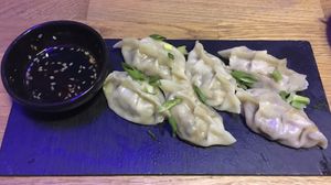 Vegan gyozas at Okami in Wroclaw