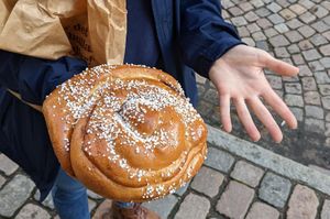 Cinnamon bun at Cafe Husaren in Gothenburg