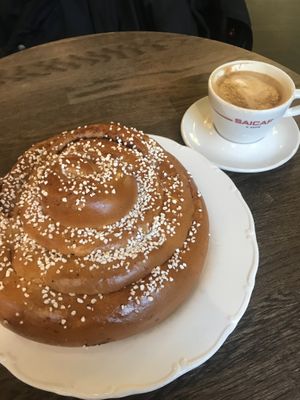 Hagabullen + cappuccino   at Cafe Husaren in Gothenburg