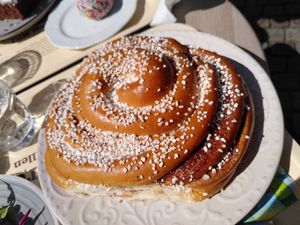 Full Cinnamon bun, you can also have a quarter of this at Cafe Husaren in Gothenburg