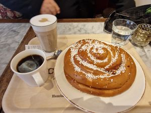 Big cinnamon roll 😍 at Cafe Husaren in Gothenburg