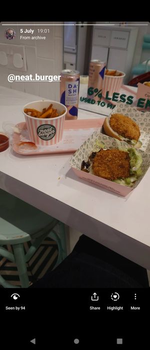 Delicious food at Neat Burger - Oxford Circus in London