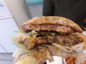 Double cheeseburger with extra pickles :) at Neat Burger - Oxford Circus in London