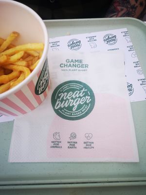 Awesome napkin at Neat Burger - Oxford Circus in London