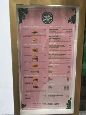 Menu at Neat Burger - Oxford Circus in London