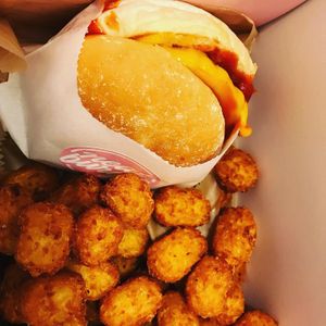 With tato tots  at Neat Burger - Oxford Circus in London