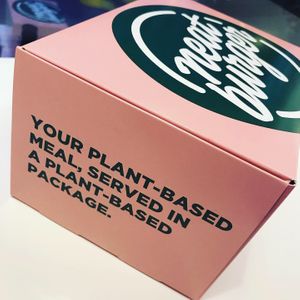 Plant based packaging  at Neat Burger - Oxford Circus in London