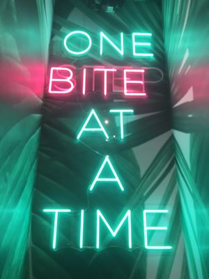 One bite  at Neat Burger - Oxford Circus in London