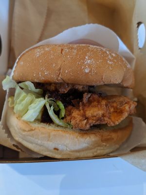 Spicy chicken burger at Neat Burger - Oxford Circus in London