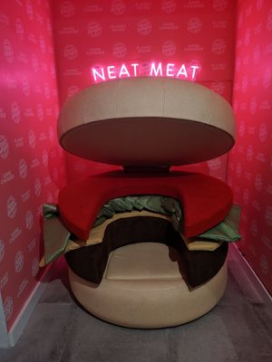 Burger chair at Neat Burger - Oxford Circus in London