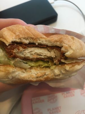 "Chicken” burger  at Neat Burger - Oxford Circus in London