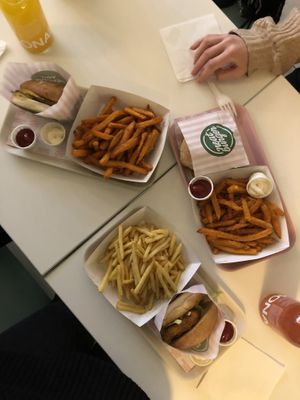 burger combo at Neat Burger - Oxford Circus in London