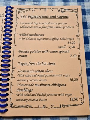 Menu in English available at Die Kartoffel in Ladenburg