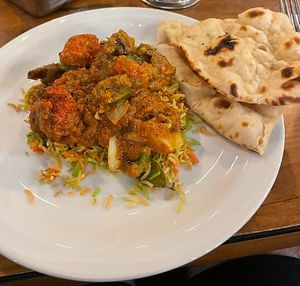 Soy Tikka Masala and vegan Butter Naan at Barsana in Birmingham