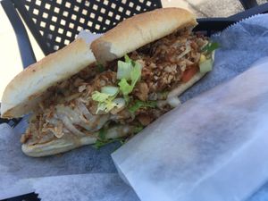 Vegan chicken cheese steak at Bread and Butter Kitchen in Annapolis