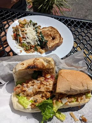 Hippie scramble with vegan eggs, vegan cheese steak at Bread and Butter Kitchen in Annapolis