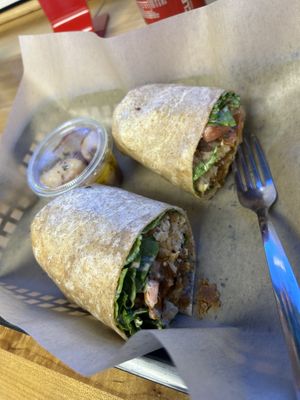 Vegan Buffalo wrap  at Bread and Butter Kitchen in Annapolis