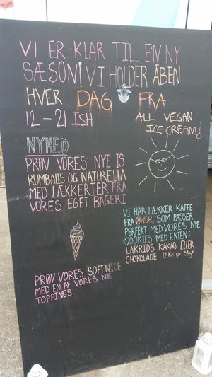 Opened every day 12 to 21 at Ice Bakers Ishus in Thisted