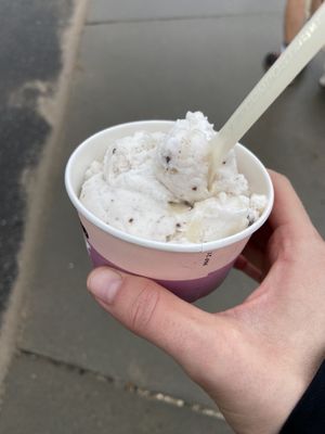 Marzipan and chocolate chips  at Ice Bakers Ishus in Thisted